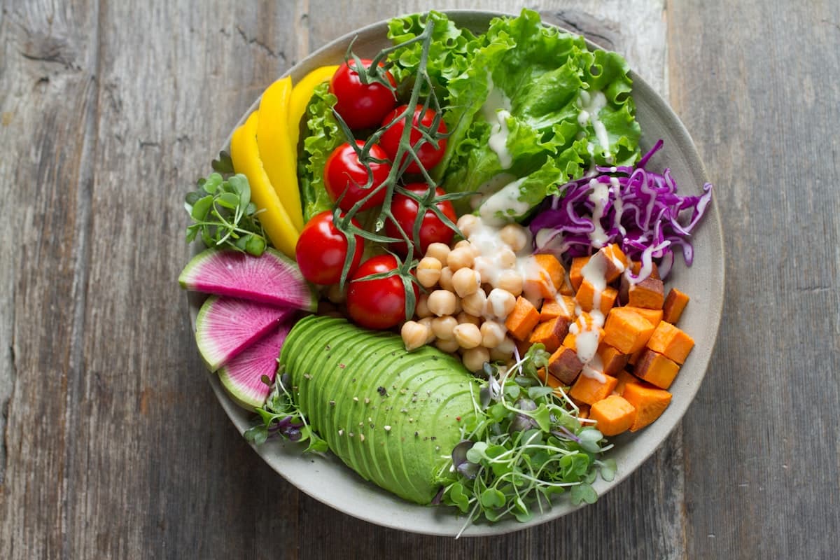 Verdure fresche e alimentazione sana